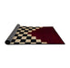 Sideview of Abstract Dark Almond Brown Modern Rug, abs5156