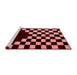 Modern Red Washable Rugs