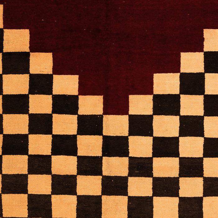 Machine Washable Abstract Orange Modern Area Rugs, wshabs5156org