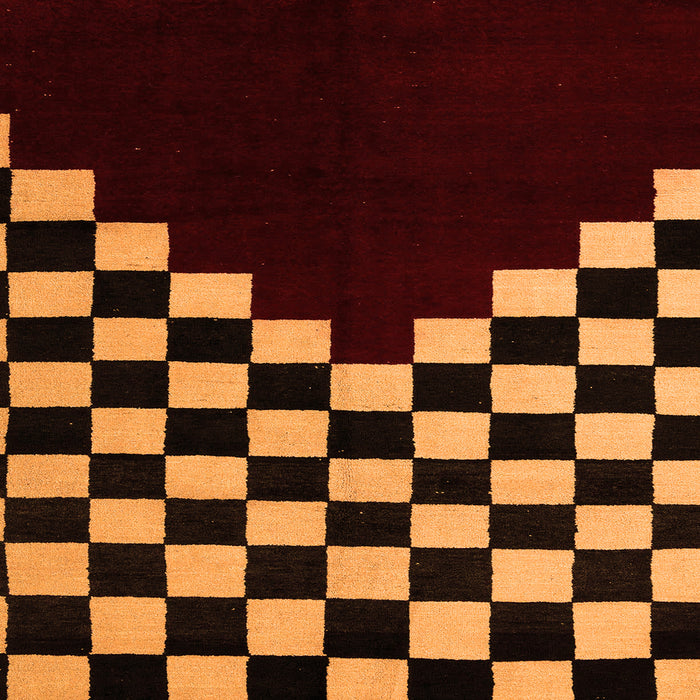 Square Abstract Orange Modern Rug, abs5156org