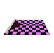 Sideview of Machine Washable Abstract Purple Modern Area Rugs, wshabs5156pur