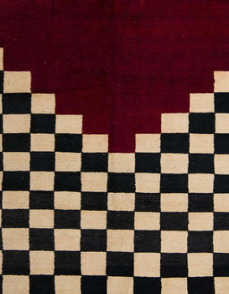 Abstract Dark Almond Brown Modern Rug, abs5156