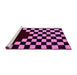 Sideview of Machine Washable Abstract Pink Modern Rug, wshabs5156pnk