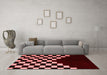 Modern Red Washable Rugs