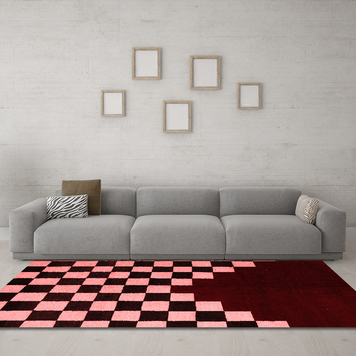 Modern Red Washable Rugs