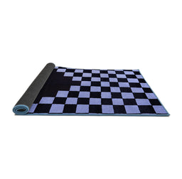Sideview of Abstract Blue Modern Rug, abs5156blu