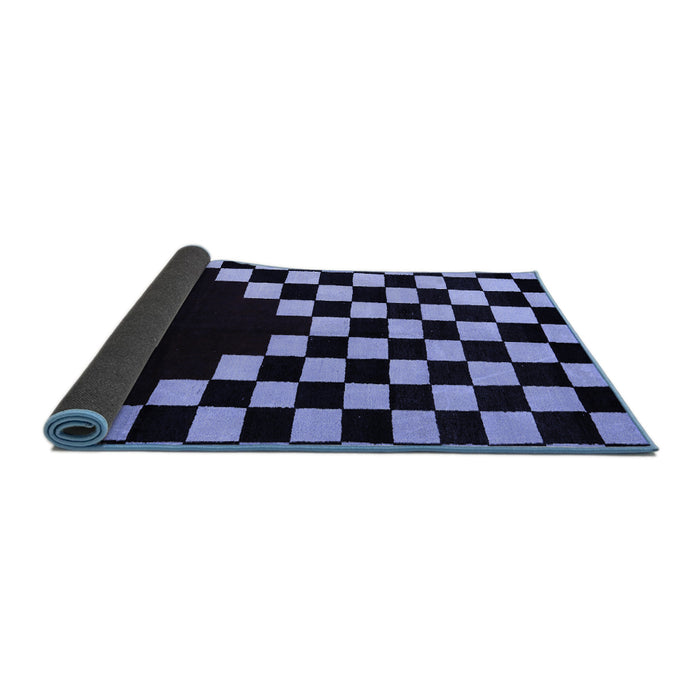 Sideview of Abstract Blue Modern Rug, abs5156blu