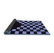 Sideview of Abstract Blue Modern Rug, abs5156blu