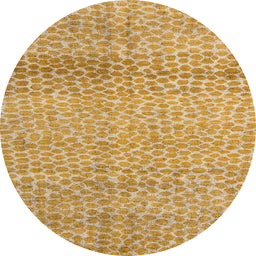Round Machine Washable Abstract Sedona Brown Rug, wshabs5157