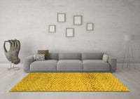 Machine Washable Abstract Yellow Modern Rug, wshabs5157yw