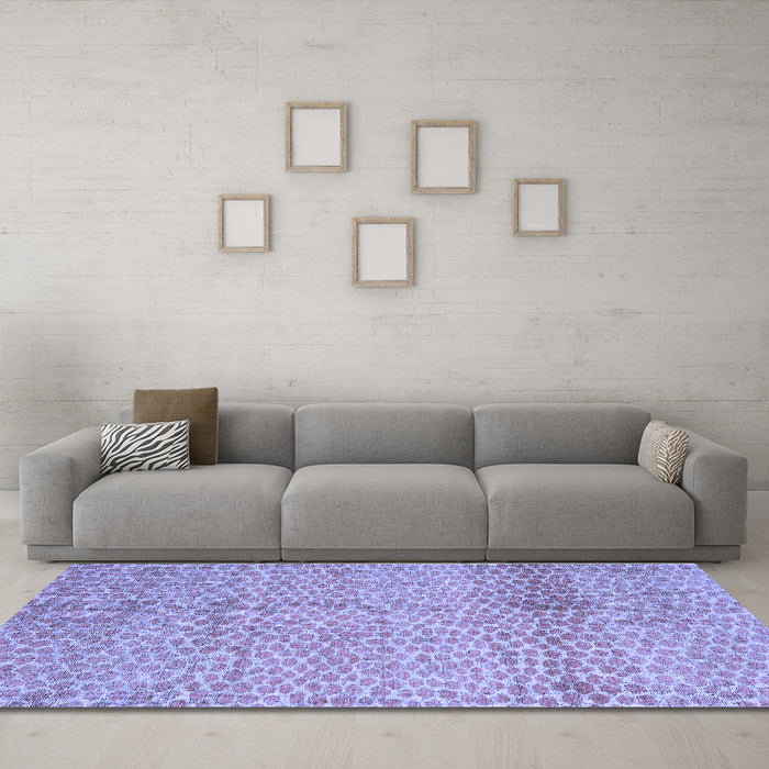 Machine Washable Abstract Blue Modern Rug in a Living Room, wshabs5157blu