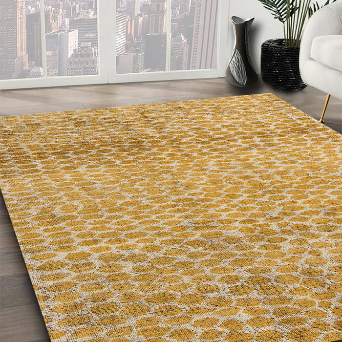 Machine Washable Abstract Sedona Brown Rug in a Family Room, wshabs5157