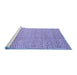 Sideview of Machine Washable Abstract Blue Modern Rug, wshabs5157blu