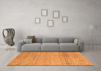 Machine Washable Abstract Orange Modern Rug, wshabs5157org