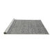 Sideview of Machine Washable Abstract Gray Modern Rug, wshabs5157gry