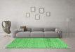 Machine Washable Abstract Emerald Green Modern Area Rugs in a Living Room,, wshabs5157emgrn