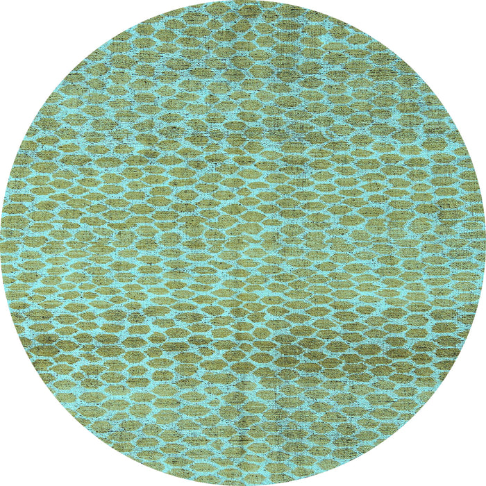 Round Machine Washable Abstract Light Blue Modern Rug, wshabs5157lblu