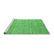 Sideview of Machine Washable Abstract Emerald Green Modern Area Rugs, wshabs5157emgrn