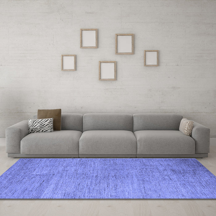 Machine Washable Abstract Blue Modern Rug in a Living Room, wshabs5158blu