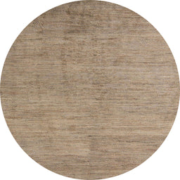 Round Machine Washable Abstract Brown Sugar Brown Rug, wshabs5158