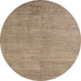 Round Machine Washable Abstract Brown Sugar Brown Rug, wshabs5158