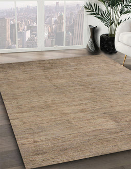 Abstract Brown Modern Rug in Family Room, abs5158