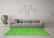 Machine Washable Abstract Green Modern Area Rugs in a Living Room,, wshabs5158grn