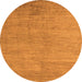 Round Abstract Orange Modern Rug, abs5158org