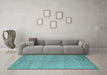 Machine Washable Abstract Light Blue Modern Rug in a Living Room, wshabs5158lblu