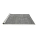 Sideview of Machine Washable Abstract Gray Modern Rug, wshabs5158gry