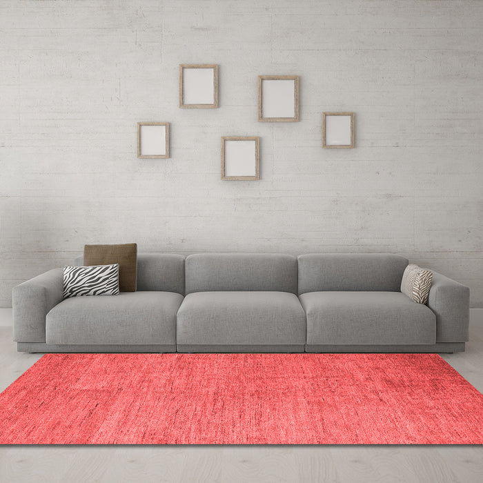 Modern Red Washable Rugs
