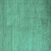 Square Abstract Turquoise Modern Rug, abs5158turq