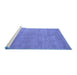 Sideview of Machine Washable Abstract Blue Modern Rug, wshabs5158blu