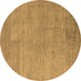 Round Abstract Brown Modern Rug, abs5158brn