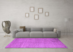 Machine Washable Abstract Purple Modern Area Rugs in a Living Room, wshabs5158pur