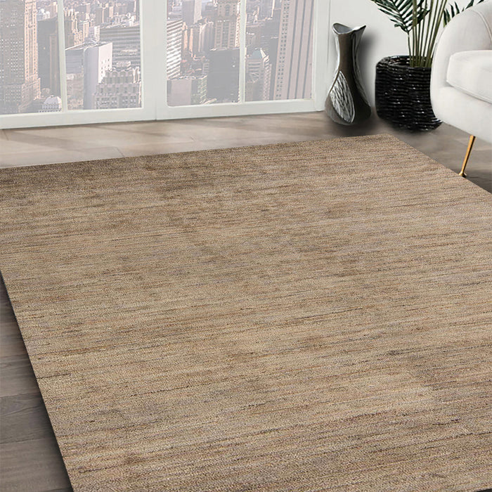 Machine Washable Abstract Brown Sugar Brown Rug in a Family Room, wshabs5158