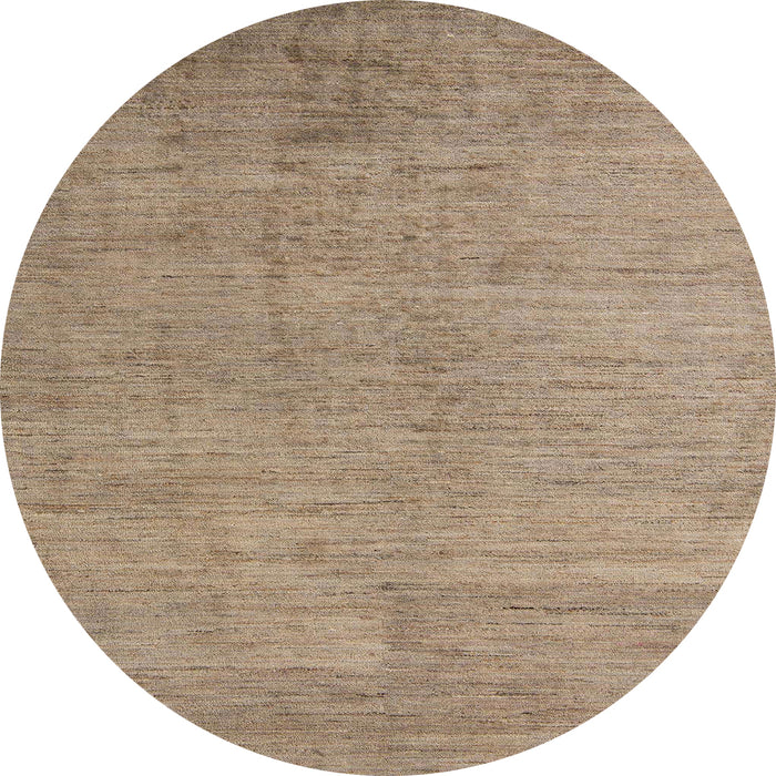 Round Abstract Brown Modern Rug, abs5158