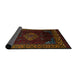 Sideview of Abstract Red Modern Rug, abs5159