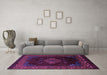 Machine Washable Abstract Purple Modern Area Rugs in a Living Room, wshabs5159pur