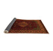 Sideview of Abstract Orange Modern Rug, abs5159org