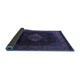 Sideview of Abstract Blue Modern Rug, abs5159blu