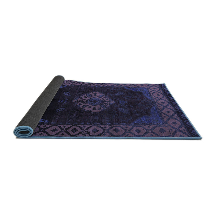 Sideview of Abstract Blue Modern Rug, abs5159blu