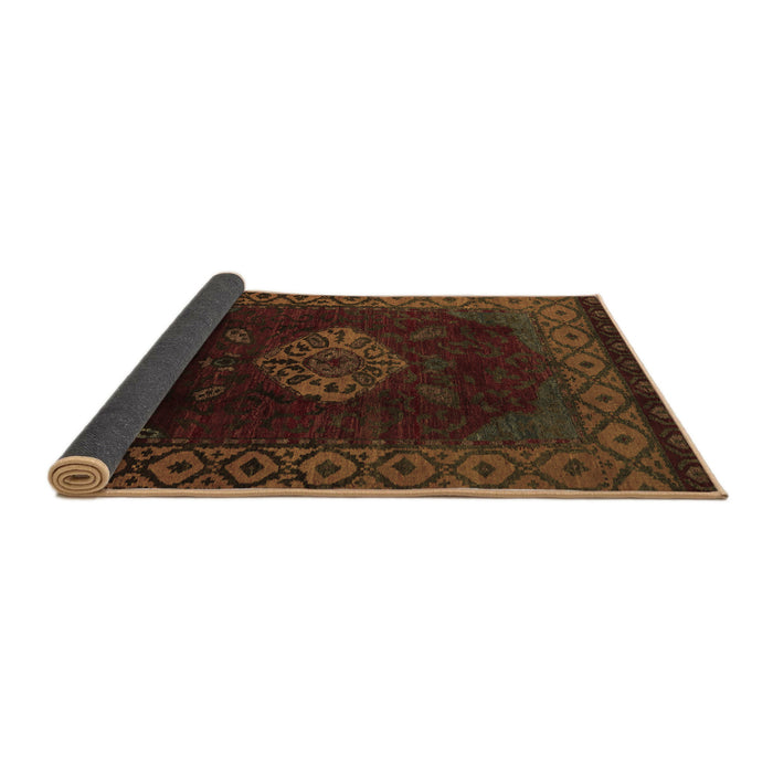 Sideview of Abstract Brown Modern Rug, abs5159brn