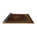 Sideview of Abstract Brown Modern Rug, abs5159brn