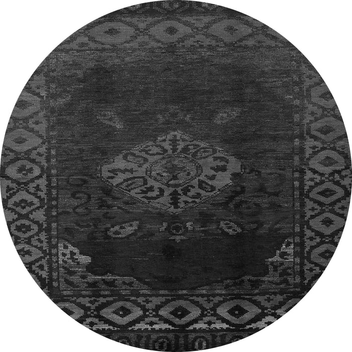 Round Machine Washable Abstract Gray Modern Rug, wshabs5159gry