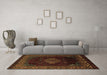 Machine Washable Abstract Brown Modern Rug in a Living Room,, wshabs5159brn