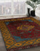 Machine Washable Abstract Red Rug in a Family Room, wshabs5159