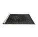 Sideview of Machine Washable Abstract Gray Modern Rug, wshabs5159gry