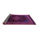 Sideview of Abstract Purple Modern Rug, abs5159pur