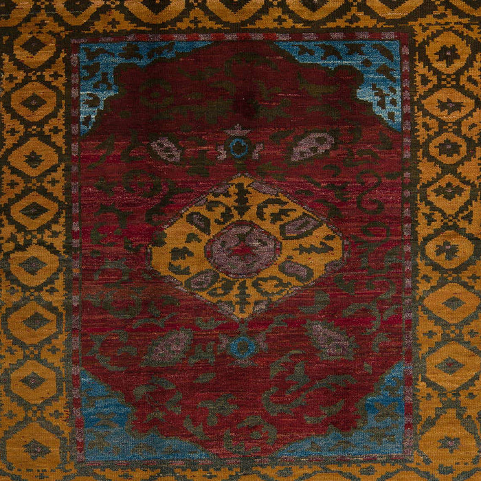 Machine Washable Abstract Red Rug, wshabs5159